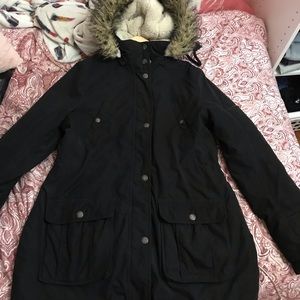 DKNY Black Parka